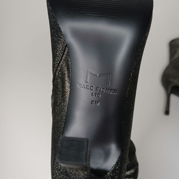 Marc Fisher Kellen Heeled Bootie, Pewter Glitter, Size  8M - Picture 8 of 10
